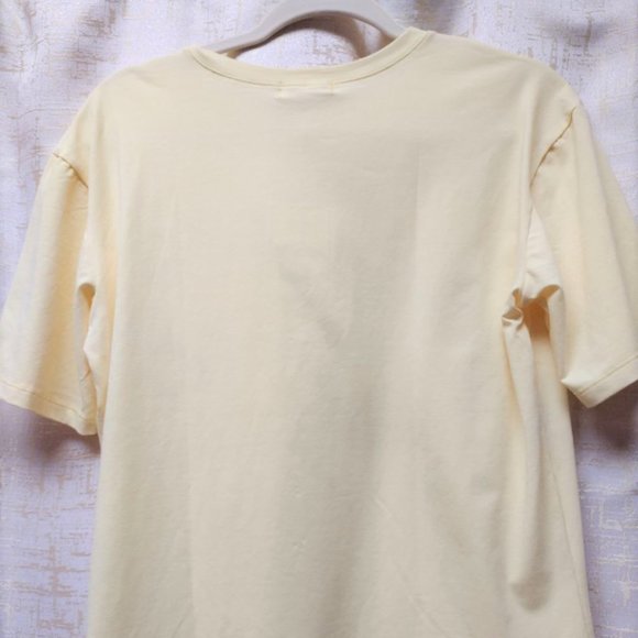 Peanuts Snoopy ONE SIZE Light Yellow Rhinestone Short Sleeve Tshirt - Picture 4 of 8